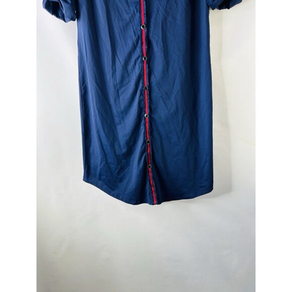 J. McLaughlin Catalina Cloth Button Front Roll Sleeve Shirt Dress - Picture 2 of 7